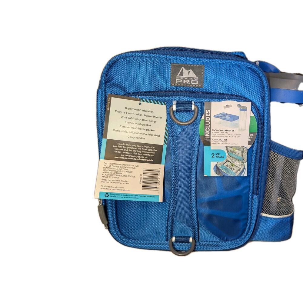 Arctic Zone Pro Expandable Lunch Bag, Includes Water Bottle/Food Containers